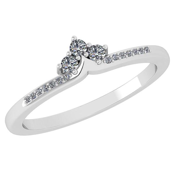 0.13 Ctw Diamond 14k White Gold Halo Ring