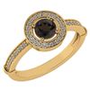 Image 1 : Certified 0.94 Ctw Smoky Quarzt And Diamond 14k Yellow