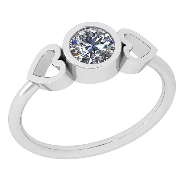 Certified 0.50 Ctw Diamond I1/I2 10k White Gold Solitai