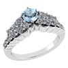 Image 1 : Certified 0.95 Ctw Blue Topaz And White Diamond VS/SI1