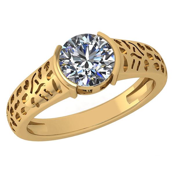 Certified 1.25 Ctw Diamond Halo Ring For Engagement New