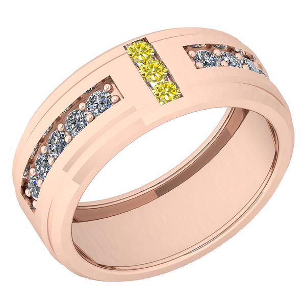 Certified 0.35 Ctw SI2/I1 Treated Fancy Yellow & White