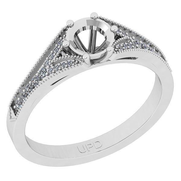 Certified 0.14 Ctw SI2/I1 Diamond Style 4 Prong Set 14K