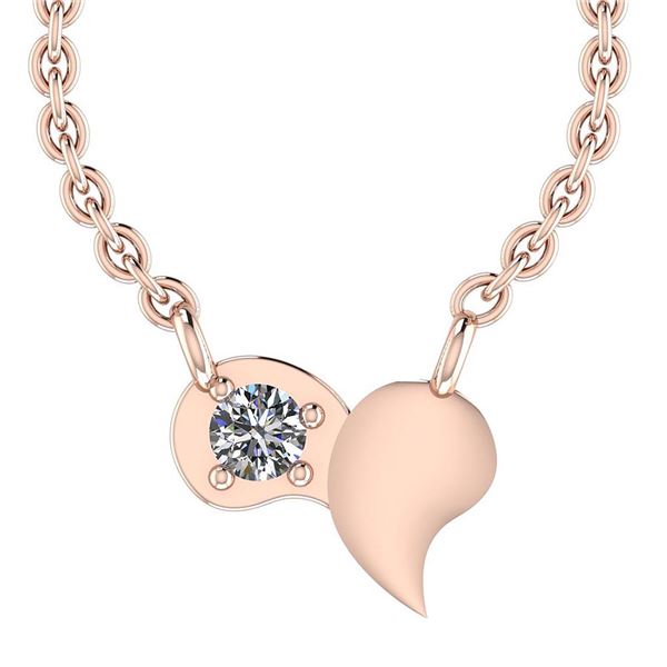 Certified 0.07 Ctw Diamond I1/I2 Solitaire Pendant Neck