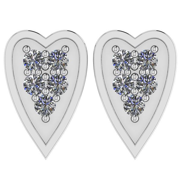 Certified 0.25 Ctw Diamond I1/I2 10k White Gold Earring