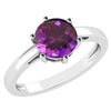 Image 1 : Certified 1.00Ctw Genuine Amethyst 14k White Gold Halo