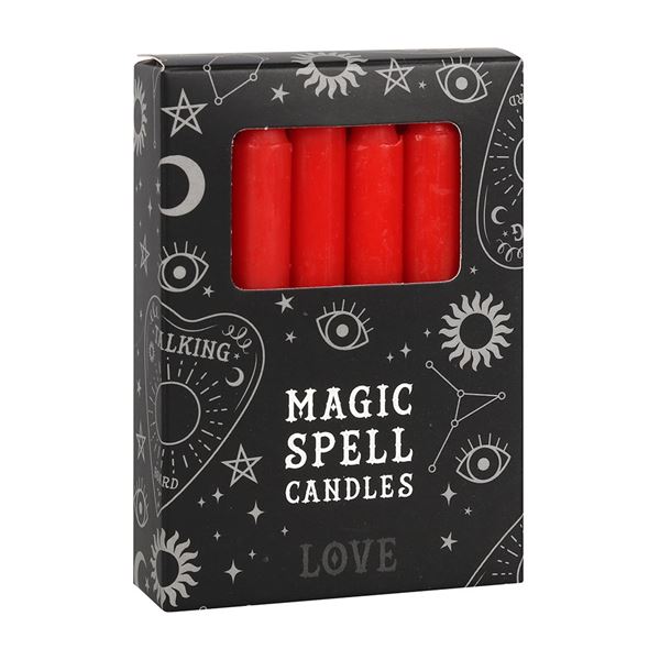 RED in.LOVEin. MAGIC SPELL CANDLES PACK OF 12