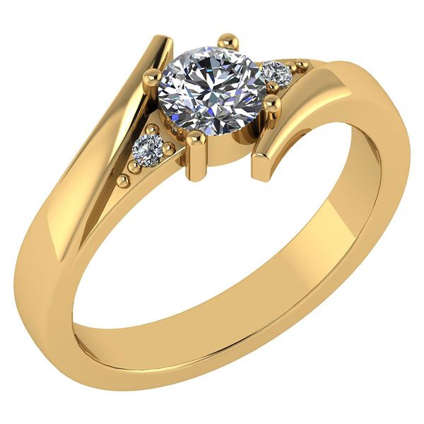 Certified 0.48 Ctw Diamond 14k Yellow Gold Ring (VS/SI1