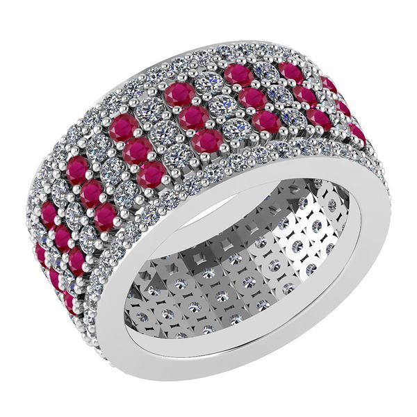 Certified 3.36 Ctw Ruby And Diamond 14k Yellow Gold Hal