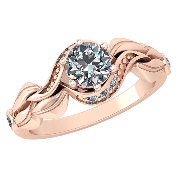 Certified 0.78 Ctw Diamond Wedding/Engagement Style 14K