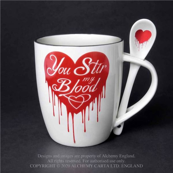YOU STIR MY BLOOD MUG AND SPOON SET