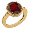 Image 1 : Certified 2.56 Ctw Garnet And Diamond VS/SI1 Ring 14K Y