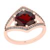 Image 1 : Certified 2.33 Ctw I2/I3 Garnet And Diamond 14K Rose Go