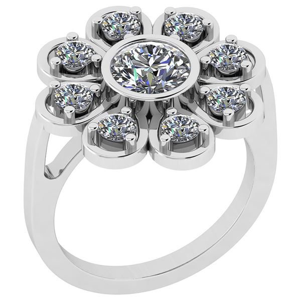 Certified 0.78 Ctw Diamond I1/I2 10k White Gold Anniver