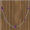 Image 1 : Certified 85.83 Ctw Amethyst And Diamond I2/I3 14K Whit