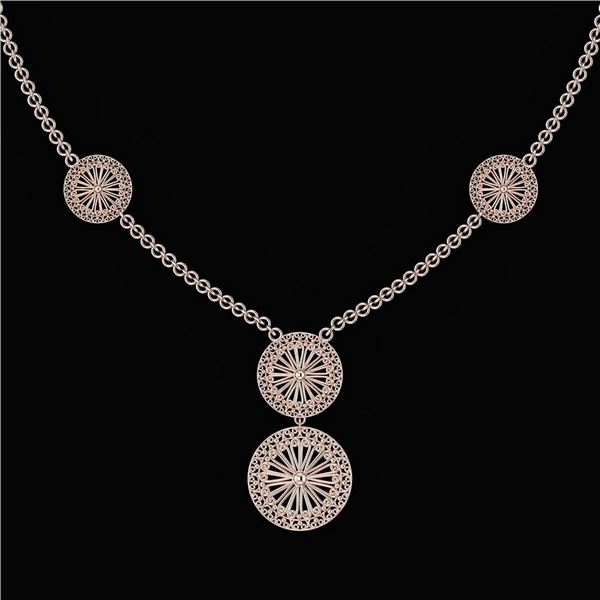 Beautiful 18K Rose Gold Light Weight Necklace