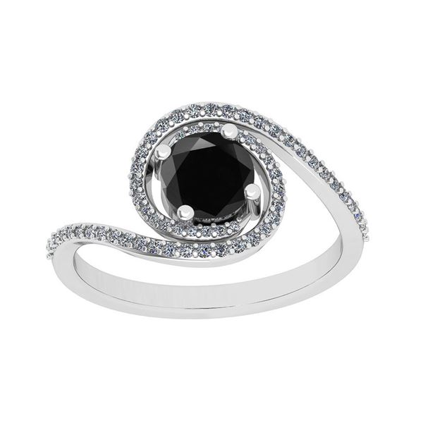 Certified 1.35 Ctw I2/I3 Treated Fancy Black and White