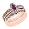 Image 1 : Certified 1.05 Ctw i2/i3 Amethyst And Diamond 14K Rose
