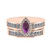 Image 2 : Certified 1.05 Ctw i2/i3 Amethyst And Diamond 14K Rose