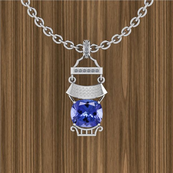 Certified 3.69 Ctw Tanzanite And Diamond VS/SI1 14K Whi