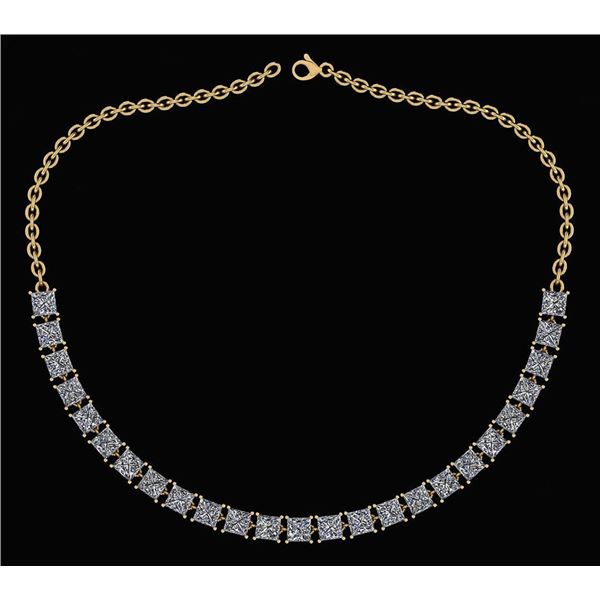 Certified 18.75 Ctw Diamond Necklace For Ladies 18K Yel