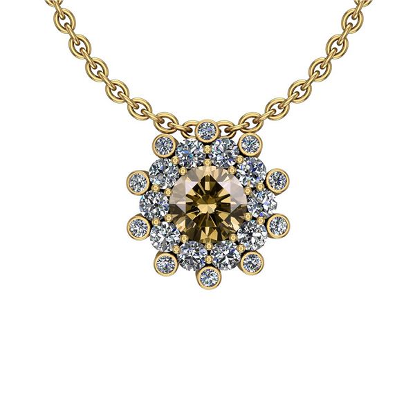 Certified 2.54 Ctw VS/SI1 Natural Fancy Yellow Brown An