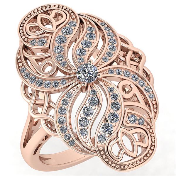 Certified 0.59 Ctw Diamond Ring For womens New Expressi