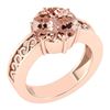 Image 1 : Certified 1.25 Ctw Morganite Solitaire Ring with Filigr