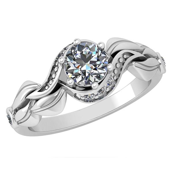 Certified 0.78 Ctw Diamond Wedding/Engagement Style 14K