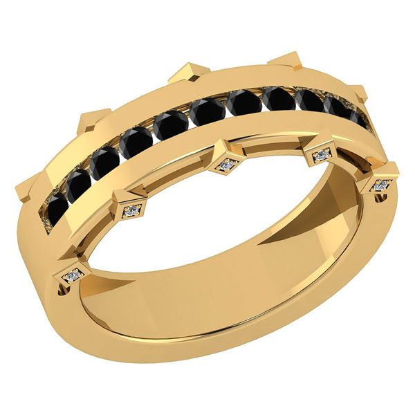 Certified 0.43 Ctw SI2/I1 Treated Fancy Black & White D