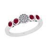 Image 1 : Certified 0.50 Ctw I2/I3 Ruby And Diamond 14K White Gol
