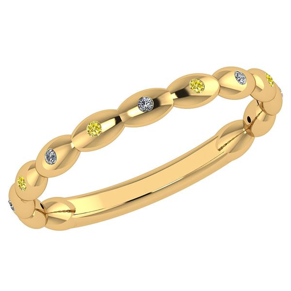Certified 0.05 Ctw Fancy Yellow Diamond 18k Yellow Gold