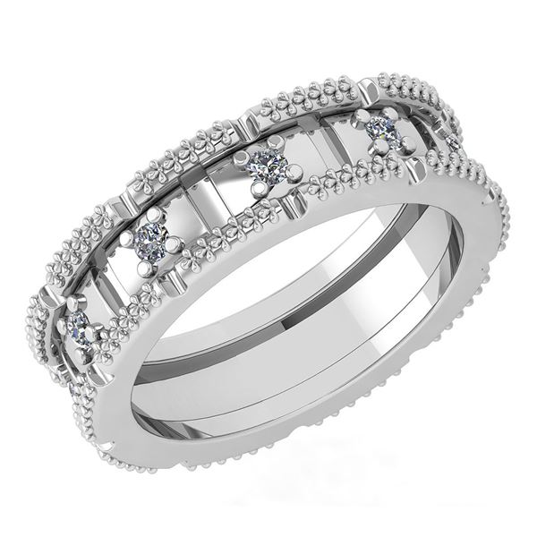 Certified 0.25 Ctw Diamond Wedding Style Halo Band 14K