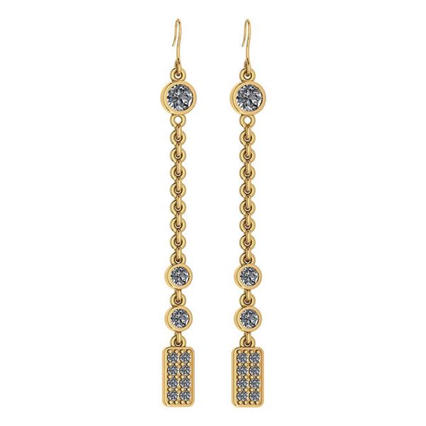 Certified 1.13 Ctw Diamond VS/SI1 Earrings 14K Yellow G