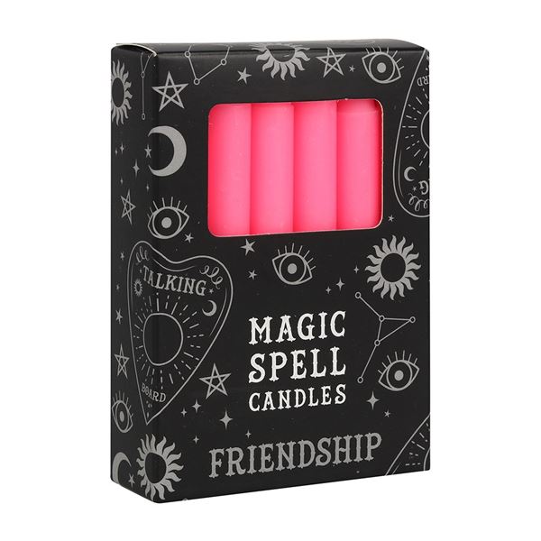 PINK in.FRIENDSHIPin. MAGIC SPELL CANDLES PACK OF 12