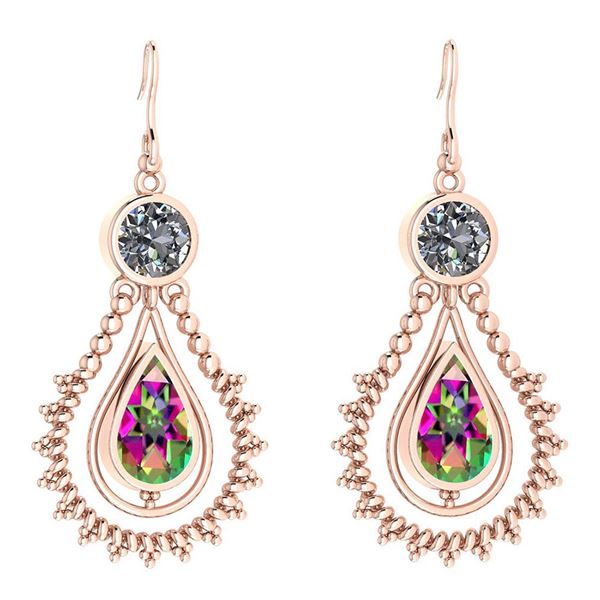 Certified 5.18 Ctw Mystic Topaz And Diamond SI2/I1 Dang