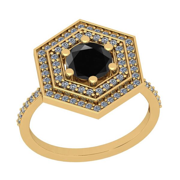 Certified 1.54 Ctw I2/I3 Treated Fancy Black and White