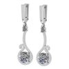 Image 1 : Certified 1.83 Ctw Diamond I1/I2 English Lock Earrings
