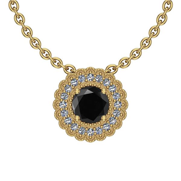 Certified 1.20 Ctw I2/I3 Treated Fancy Black and White