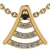 Image 1 : Certified 0.075 Ctw Smoky Quarzt And Diamond 14k Yellow