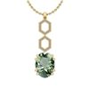Image 1 : Certified 22.71 Ctw I2/I3 Green Amethyst And Diamond 14