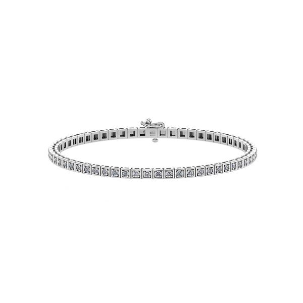 Certified 1.25 Ctw Diamond VS2/SI1 Tennis Bracelet 14K