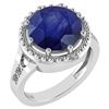 Image 1 : Certified 3.65 Ctw Blue Sapphire And Diamond VS/SI1 Hal