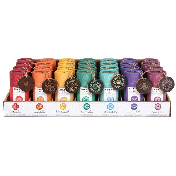 MIXED FRAGRANCE CHAKRA INCENSE CONES 28PC SET