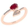 Image 1 : Certified 0.58 Ctw SI2/I1 Ruby And Diamond 14K White Go