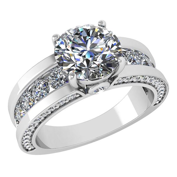 Certified 2.25 Ctw Diamond Wedding/Engagement 14K White
