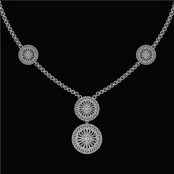 Beautiful 18K White Gold Light Weight Necklace