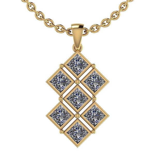 Certified 2.73 Ctw Diamond I1/I2 Bezel Style Set Pendan