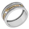 Image 1 : 18K White Gold A Unique Promise Band With Engraving Bei