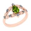 Image 1 : Certified 0.78 Ctw I2/I3 Peridot And Diamond 10K Rose G